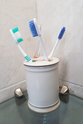 Trust me when I tell you that you need to know these bathroom cleaning hacks. Try putting your soap dish or toothbrush holder in the dishwasher. It's the easiest way to keep them clean. 