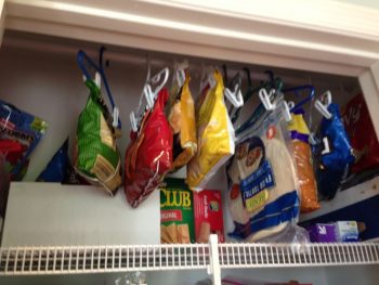 Organizing chip bags online in pantry