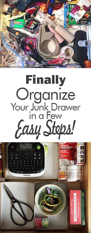 Finally Organize Your Junk Drawer in a Few Easy Steps!| How to Organize Your Junk Drawer, Junk Drawer Organization, Home Organization, Home Organization Hacks, Easy Ways to Organize Your Junk Drawer, Declutter Your Home, Decluttering Your Home, Popular Pin