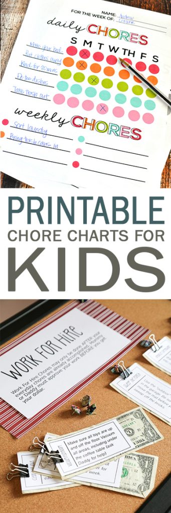 Don't miss these printable chore charts perfect for kids!| Printable Chore Charts, Chore Charts for Kids, Printables, Free Printables, Kid Stuff, Kids, Chores for Kids #Printables #PrintablesforKids