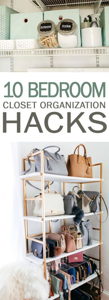 10 Bedroom Closet Organization Hacks - 101 Days of Organization| Closet Organization, Closet Organization Ideas, Closet Organization DIY, Bedroom Closet Organization, Bedroom Closet 