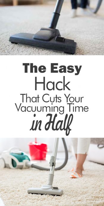 This Easy Hack Cuts Your Vacuuming Time in Half - 101 Days of Organization | Home Hacks, Home Hacks DIY, Cleaning Hacks, Cleaning Tips, Clean Home Hacks