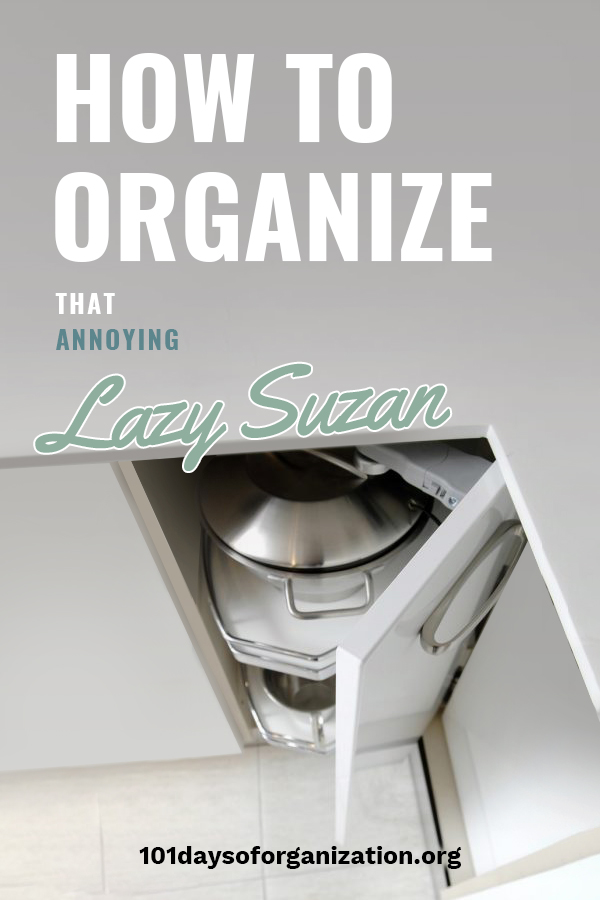 The term lazy Susan has always puzzled me because to reach anything in one seems to be a lot of work. That's why we are talking about ways to organize a lazy Susan so that finding things doesn't have to be such a big headache. We've got tips for things like spices, DIY organizing ideas and more. Don't get stuck in the corner with these ideas to help you out. #organizationtips #lazysusansolutions