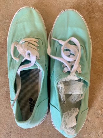 Uses for old dryer sheets-freshen tennis shoes