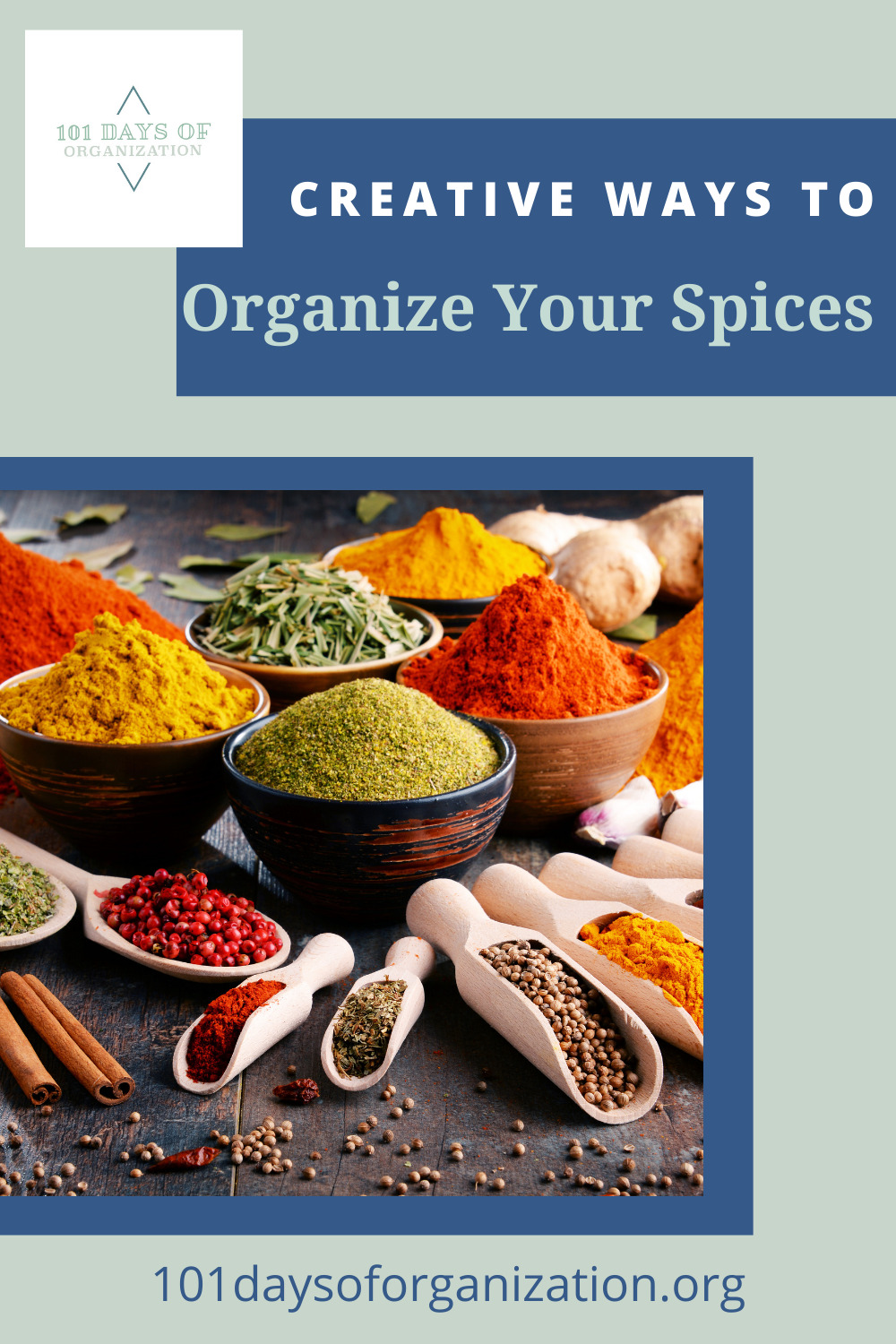 101daysoforganization.org will help you get everything in your life clean, organized, and clutter-free! Find creative solutions to even the trickiest messes. Check out these genius ways you can store your spices to keep your kitchen tidy!