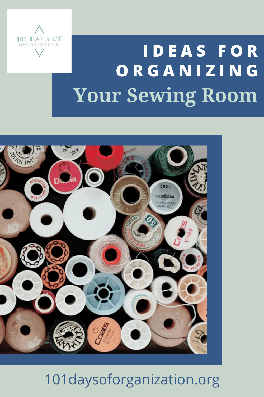 101daysoforganization.org has all the best ideas for cleaning up the sticky messes in your life! Find easy ways to get your home more organized than ever before! Get started with these super easy sewing room organization ideas!